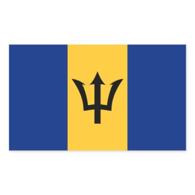 Barbados Flag Rectangle Sticker by allworldtees