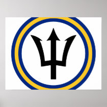 Barbados Flag Ring Posters