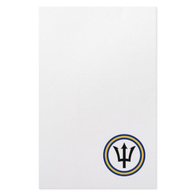 Barbados Flag Ring Personalized Stationery by JayAtZazzle