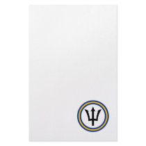 Barbados Flag Ring Personalized Stationery