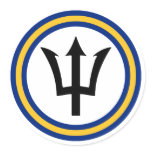 Barbados Flag Ring Sticker