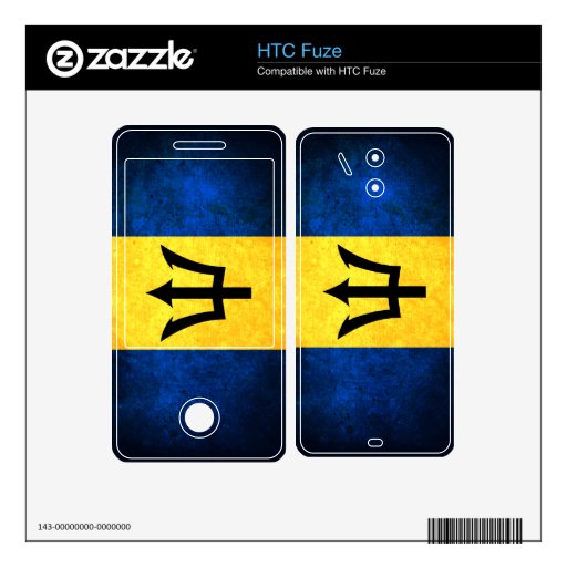 Barbados Flag; Skin For HTC Fuze