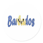 Barbados Flag Stickers