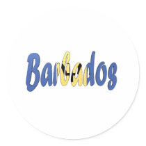 Barbados Flag Stickers