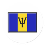 Barbados Flag Stickers