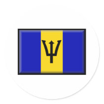 Barbados Flag Stickers