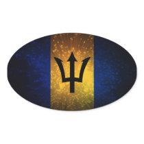 Barbados Flag Stickers