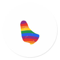 BARBADOS GAY PRIDE ROUND STICKER