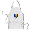 Barbados Heart Flag aprons by WearFlags Barbados Heart Flag aprons