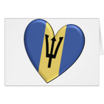 Barbados Heart Flag cards by WearFlags Barbados Heart Flag cards