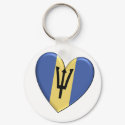 Barbados Heart Flag keychains by WearFlags Barbados Heart Flag keychains