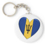 Barbados Heart Flag Keychains