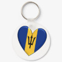 Barbados Heart Flag keychains by WearFlags Barbados Heart Flag keychains