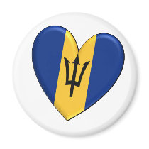 Barbados Heart Flag magnets by WearFlags Barbados Heart Flag magnets