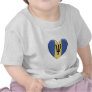 Barbados Heart Flag T-shirts