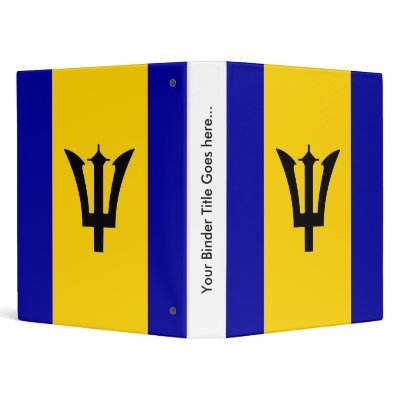 Barbados High quality Flag 3 Ring Binder by representmycountry