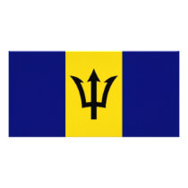 Barbados National Flag photo cards by All_Flags Barbados National Flag photo cards