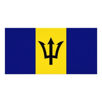 Barbados National Flag Photo Card Template by All_Flags