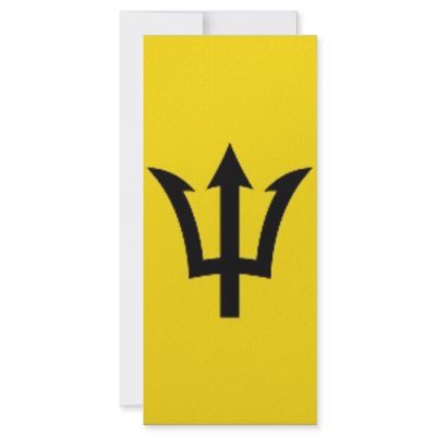 Barbados National Flag Rack Card Template by All_Flags