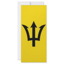 Barbados National Flag Rack Card Template