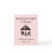Barbados Passport Wedding Invitation Card