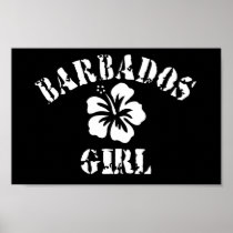 Barbados Pink Girl Poster