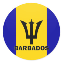 Barbados Roundel quality Flag Round Sticker