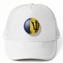 Barbados soccer football ball Bajan flag Hats
