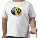 Barbados soccer football ball Bajan flag t-shirts