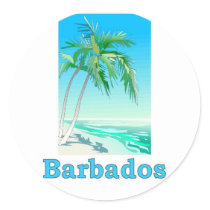 Barbados Round Sticker