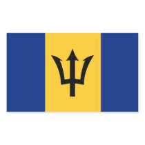 Barbados Rectangular Stickers