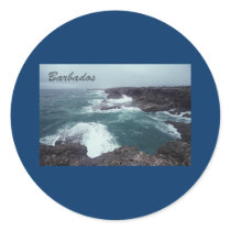 Barbados Round Stickers