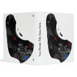 Barbados Trendy Peace Sign with Barbadian map 3 Ring Binder