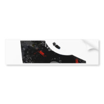 Barbados Trendy Peace Sign with Barbadian map Bumper Stickers