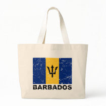 Barbados Vintage Flag Tote Bags