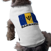 Barbados Vintage Flag pet clothing by allworldtees Barbados Vintage Flag pet clothing