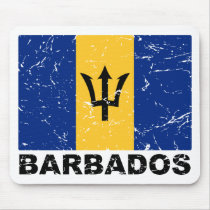 Barbados Vintage Flag Mouse Pad