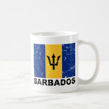 Barbados Vintage Flag Mugs