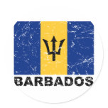 Barbados Vintage Flag Stickers