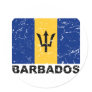 Barbados Vintage Flag Stickers