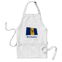 Barbados Waving Flag with Name Apron