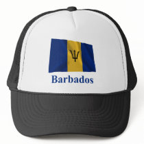 Barbados Waving Flag with Name Trucker Hat