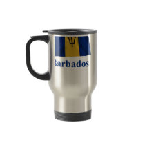 Barbados Waving Flag with Name Mug