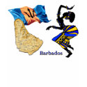 BARBADOS WOMAN T-SHIRT WITH MAP AND FLAG by caribbeat BARBADOS WOMAN T-SHIRT WITH MAP AND FLAG