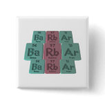 Barbar as Barium Rubidium Argon Pinback Button