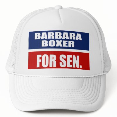 BARBARA BOXER FOR SENATE HAT by Politicaltshirts