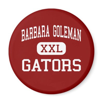 Barbara Goleman - Gators - High - Miami Florida Fridge Magnet by customteamsportswear