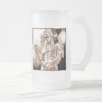 Barbarian Warrior Frosted Mug by geo_barr Barbarian Warrior Frosted Mug