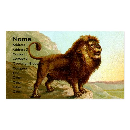 Barbary Lion Business Card (front side)