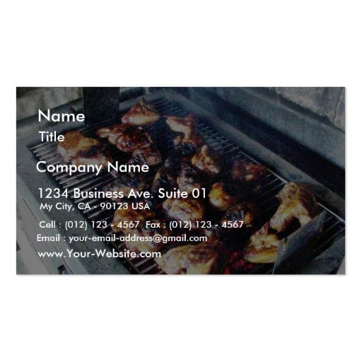 Barbecue Chicken Business Card (front side)